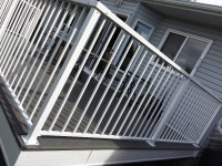 we install Aluminum railings deck exterior ,  , glass and picket