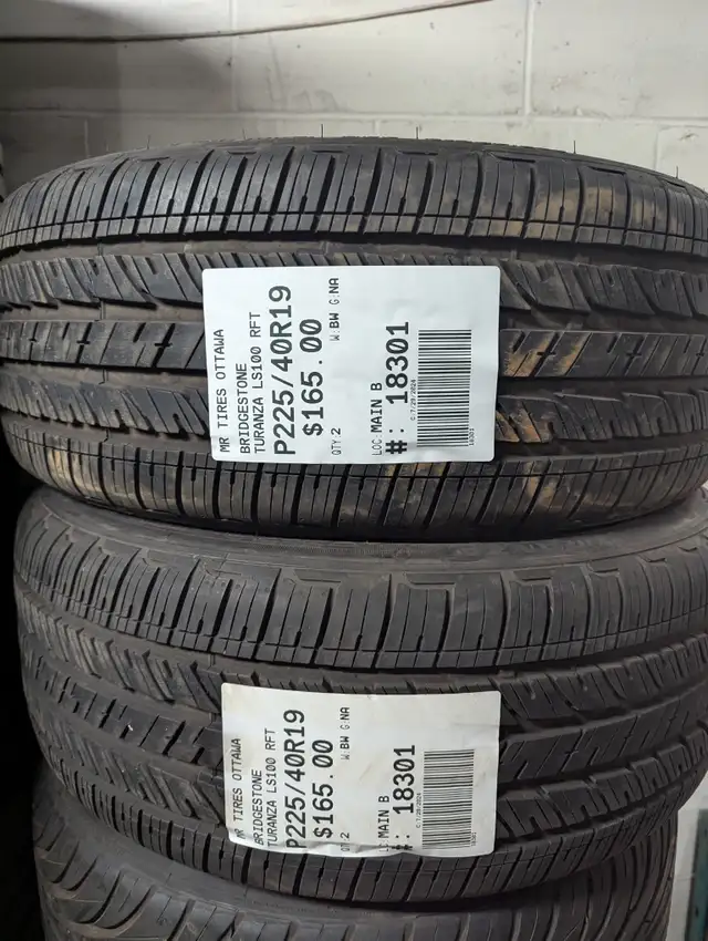 P225/40R19  225/40/19 BRIDGESTONE TURANZA LS100 TAG # 18301 in Tires & Rims in Ottawa - Image 2