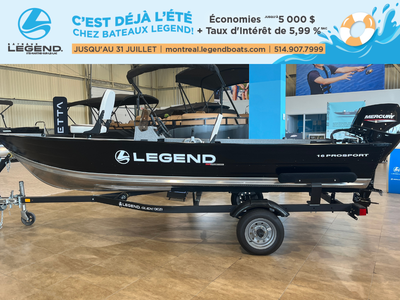 Découvrez notre Legend 16 ProSport SC 2025, propulsé par un Mercury 25 ELPT 4S. Ce modèle est en pro...