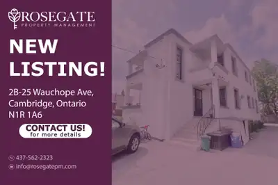 Bright 2 Bed 1 Bath Basement Unit in Cambridge