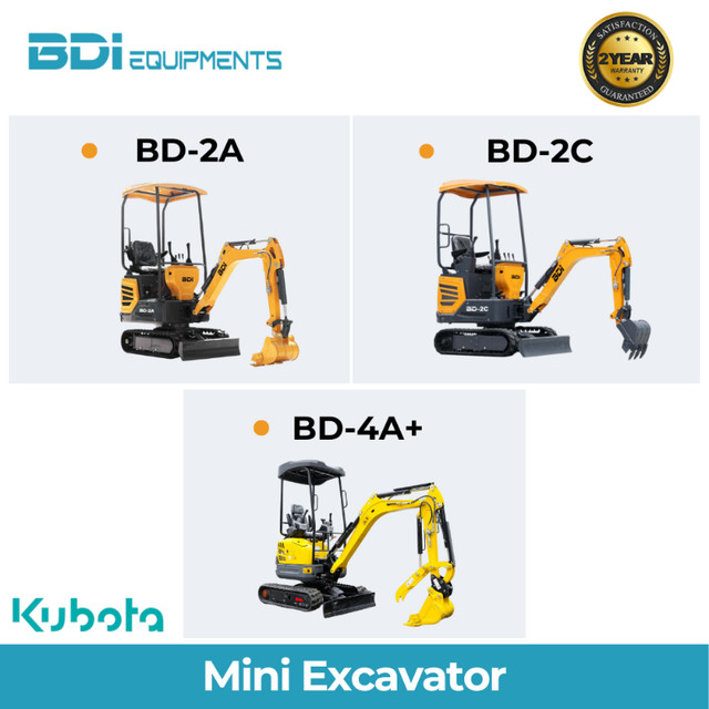 ⭐️In Stock BDI  1.2/1.8Ton Mini Excavators, Kubota Engine in Farming Equipment in Markham / York Region - Image 2