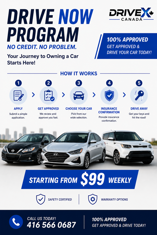 Finance your Car TODAY, 100% APPROVED!