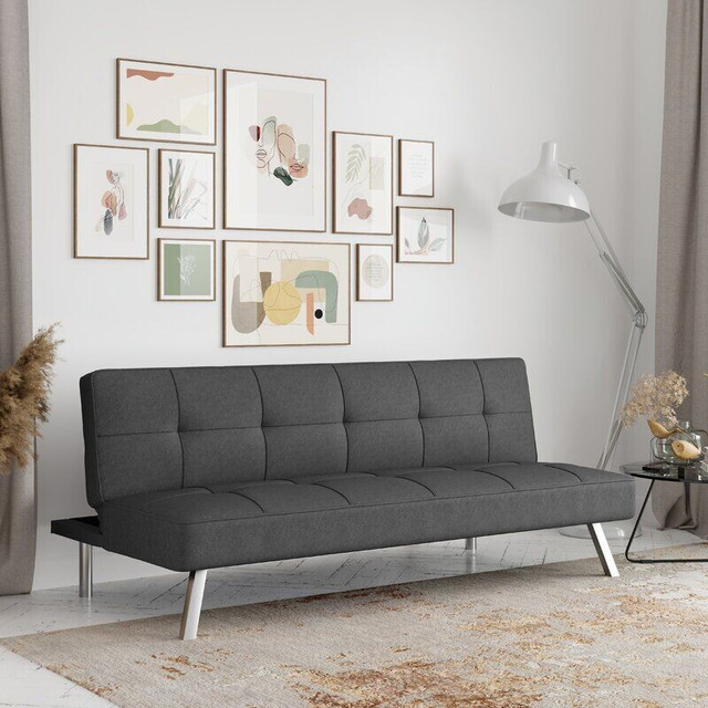 NEW Serta Fabric Tufted Futon Sofa Bed 66" - Free Delivery! | Couches &  Futons | City of Toronto | Kijiji