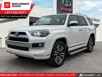 2017 Toyota 4Runner Limited FREE DELIVERY IN WESTERN CANADA, leather, sunroof, bluetooth, loaded Toy...