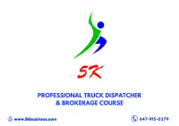 Professional Truck Dispatcher Course-in just 3 days !!!