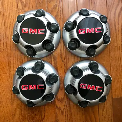 Set Of 4 BRAND NEW OEM GMC Standard 6 Hole Wheel Centre Hub Caps, View more
