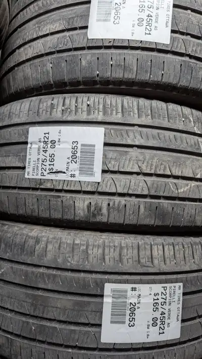 SET OF 4X PIRELLI SCORPION VERDE AS TAG # 20653 Size: 275/45/21 275/45/21 Excellent condition Pressu...