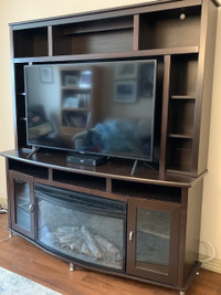 Nice TV Wall Unit with Fireplace -MUST SELL!