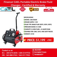 Finance! CAEL Portable Electric Brake Fluid Changer– Certified Richmond Greater Vancouver Area Preview