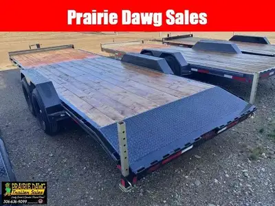 2026 Double A EQ147-22 22' deck 14,000 gvw 7K spring suspension heat treated deck powder coated led...