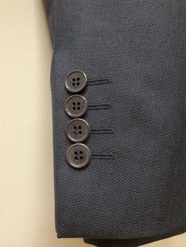 Wool/Silk Men's 38 Navy Blazer/Sports Jacket Textured Weave NEW! in Men's in Oakville / Halton Region - Image 7