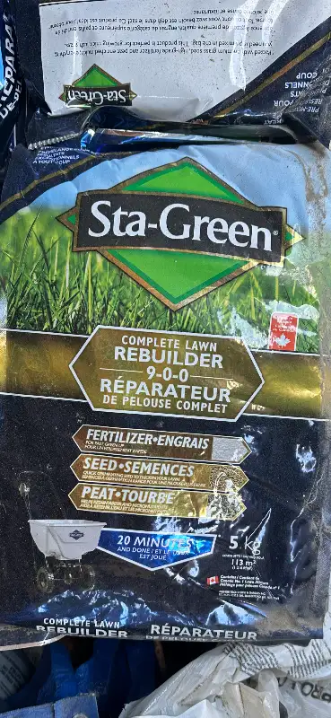 Grass Seed Lawn Rebuilder, 3 in 1-Fertilizer/Seed /Peat 11 Lbs, View more