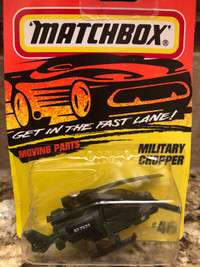 Matchbox Military Chopper 1996 issue still on card.