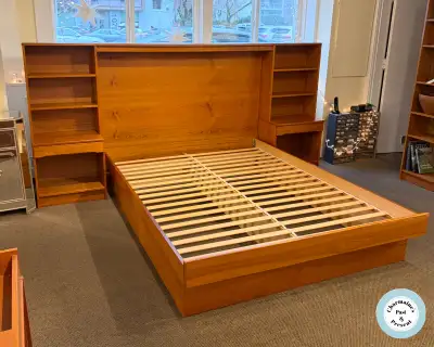 INCREDIBLE TEAK MID CENTURY MODERN BED AT CHARMAINES, View more
