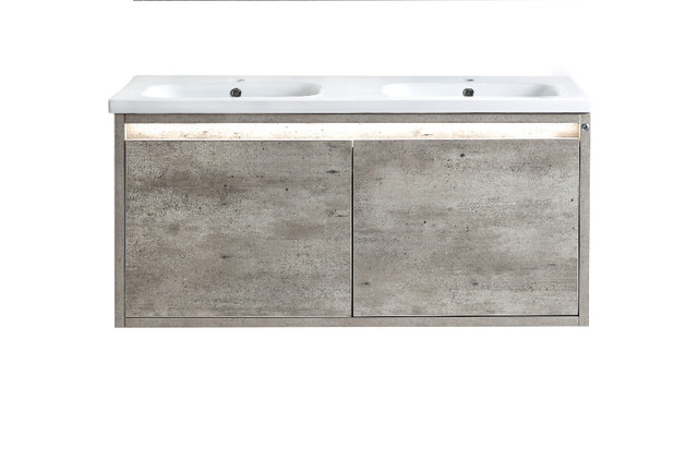 VANITY DOUBLE SINK 48" X 18" STONE WITH LED PROMO in Cabinets & Countertops in Cambridge - Image 3