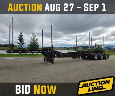SELLING IN OUR UNRESERVED ONLINE AUCTION CLOSING SEPTEMBER 1ST! 2016 BWS 53LD3 53 FT TRI/A LOG TRAIL...