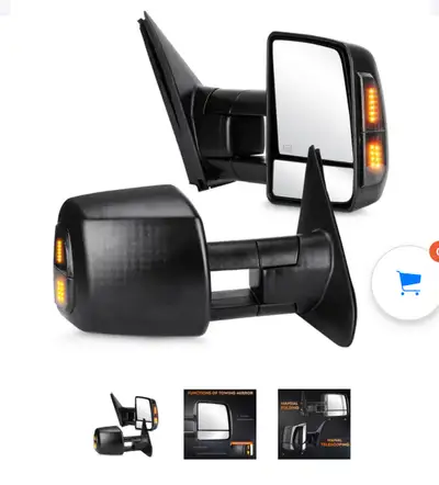 Trailer tow mirrors side mirrors for Dodge Ram Chevy Silverado GMC Sierra Ford F150 , Ford F250 , Tu...