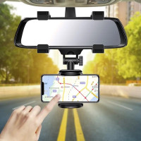Car GPS/phone rear view mirror holder