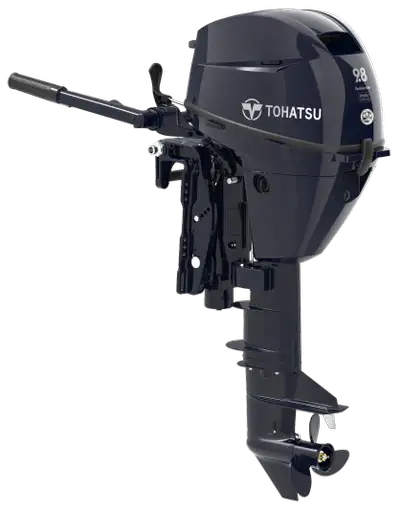 We have 9.8HP Tohatsu outboard motors in stock at JS Pro! Short shaft and affordable. Stop by the sh...