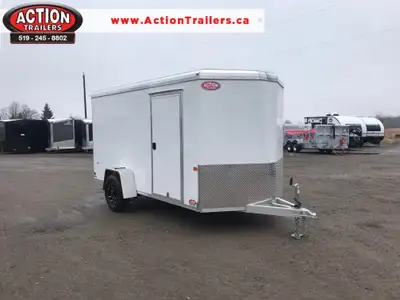 NEO ALL-ALUMINUM 6' x 12' SINGLE AXLE ENCLOSED CARGO TRAILER WITH REAR RAMP DOOR UPGRADE! Lightweigh...