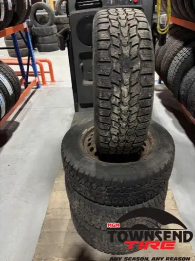 SET OF FOUR USED WINTER TIRES, CURRENTLY ON RIMS 215/60R16 HERCULES AVALANCHE RT, 60% TREAD REMAININ...