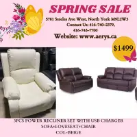 Furniture Spring Sale on Recliner Sets!! Buy Now!!