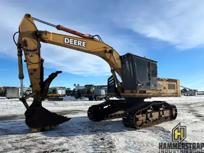 2003 JOHN DEERE 2554 Roadbuilder Excavator Track Hoe John Deere 6068H 6.8L turbocharged diesel Fores...