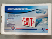 Stanpro Thermoplastic EXIT Sign (SLEXPCOWH) - BRAND NEW