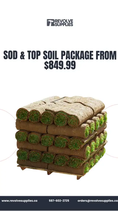 Revolve Supplies is offering a Sod & Top Soil Package starting from $849.99 — perfect for refreshing...