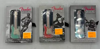 1oz .999 Fine Silver Fender Stratocaster Guitar Coins ( x3 ), View more