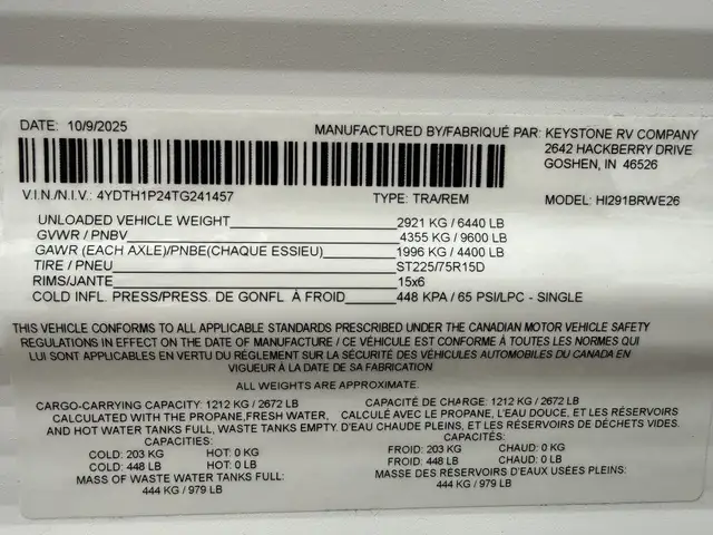 2026 KEYSTONE RV Hideout 291 BRWE in RVs & Motorhomes in Nelson - Image 12