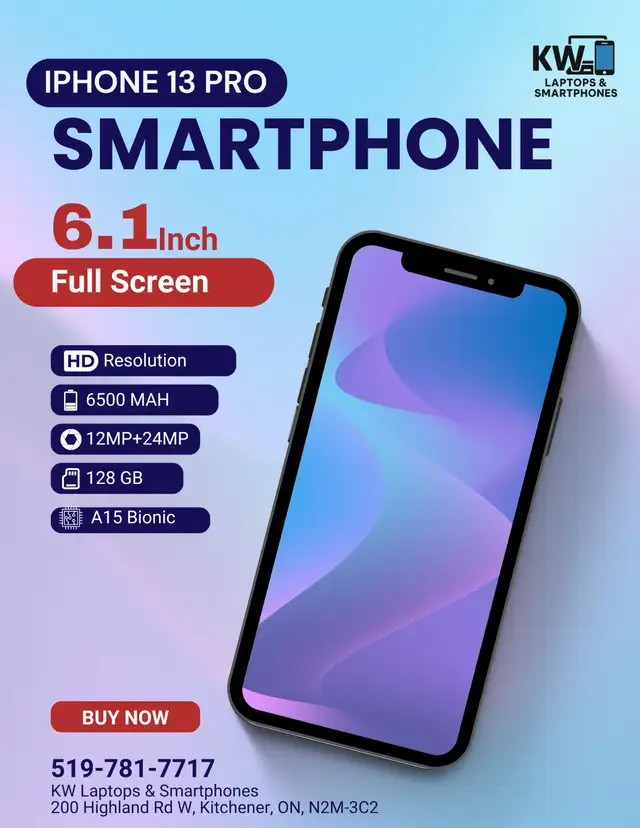 iPhone 13 Pro in Cell Phones in Kitchener / Waterloo - Image 2