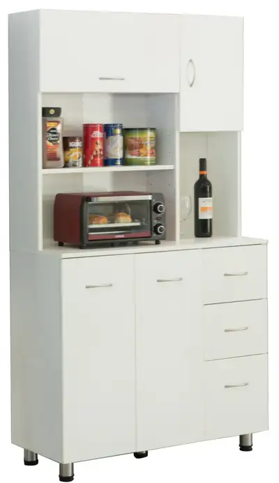 NEW KITCHEN PANTRY STORAGE CABINET WITH DOORS & SHELVES 113221, View more