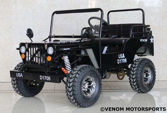 125cc Mini Jeep | Venom | Willys Edition | 3-Speed | ATV GoKart in ATVs in Sudbury