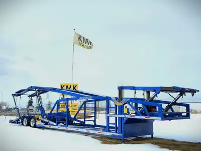 Will be sold with fresh safety 2014 Cottrell EZ-5307XL Car Carrier Trailer 8-9 Car Hauler Self-conta...