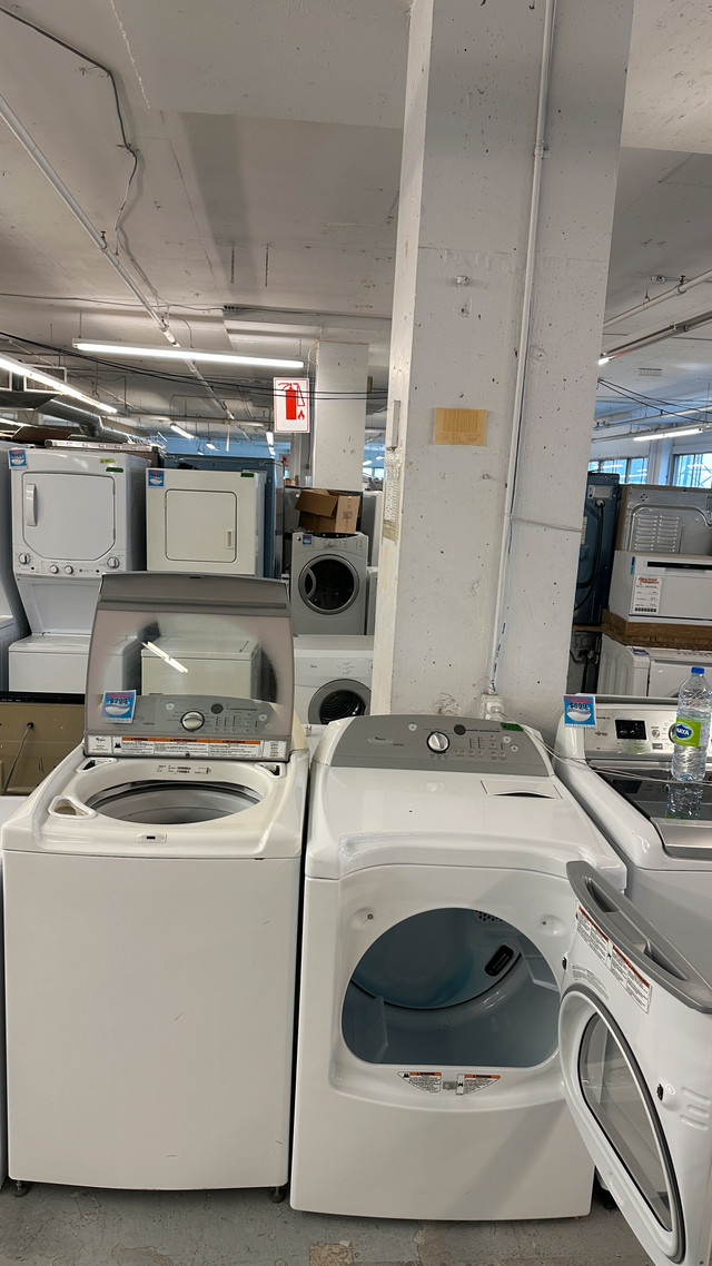 2171- Laveuse Sécheuse Whirlpool blanc topload washer dryer dans Laveuses et sécheuses  à Ville de Montréal - Image 2