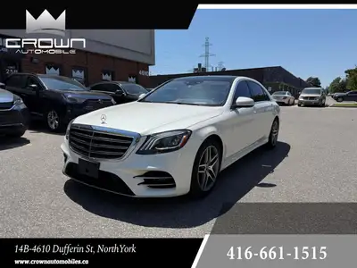 2019 MERCEDES BENZ S 560 4MATIC LONG WHEEL BASE, DIAMOND WHITE ON NAPPA BEIGE LEATHER INTERIOR, LOAD...