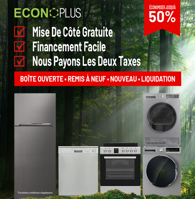Econoplus! Large choix de Cuisinières Réusiné à partir de 350$ dans Cuisinières, fours et fourneaux  à Ville de Montréal - Image 3