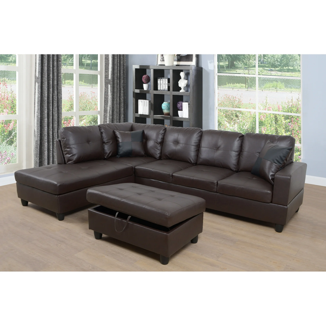 NEW L SHAPED LIVING ROOM SECTIONAL SOFA AND OTTOMAN SET in Other in Lloydminster - Image 10