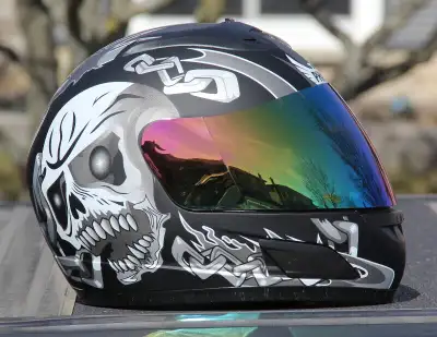 NEW VELOCITY 2 FULL FACE Motorcycle HELMET w/ 2 VISORS DOT, View more