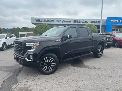 2021 Black GMC Sierra 1500 AT4 Leather Interior | 4WD | Heads Up Display |Bluetooth Audio, Sunroof /...