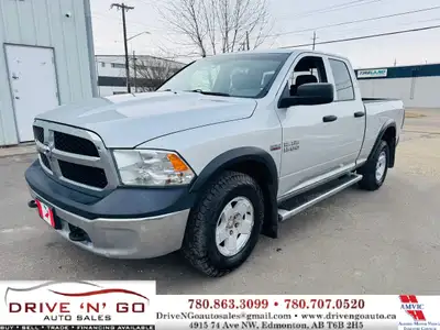 DRIVE N GO AUTO SALES 2013 Ram 1500 ST TRADESMAN 4X4 DOUBLE CAB, 5.7L, V8, ONE OWNER, CLEAN TRUCK, N...