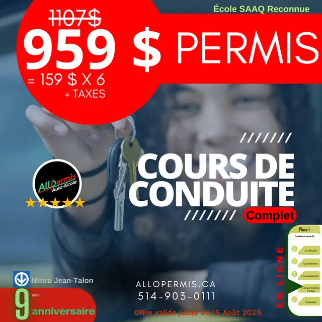 SPECIAL BIRTHDAY DRIVING LESSON FOR $159 + TAXES (EASY PAYMENT)63295996822787121
