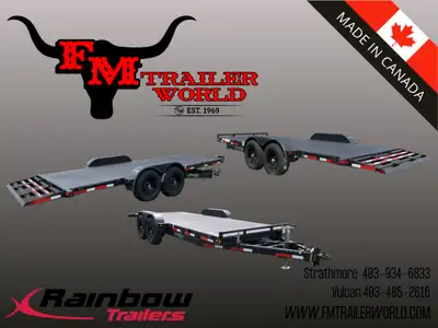 20' Rainbow Excursion Full Tilt Car Equipment Trailer/Hauler 2-7000# axles Cash Priced CANADIAN Buil...