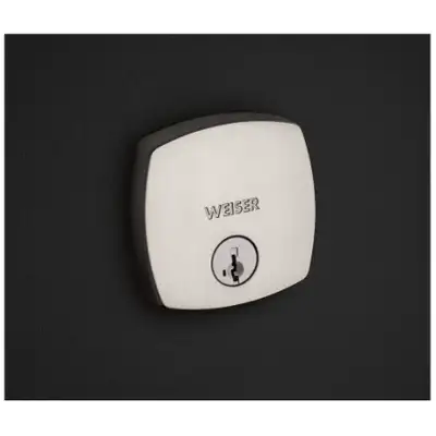 Weiser Prague Satin Nickel Deadbolt/Entry Door Lock with Key, View more