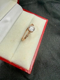 Women's 14K Rose Gold Ring with Cubic Zirconia~Size 7 Hamilton Ontario Preview