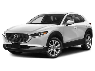 Meet the 2026 Mazda CX-30 GS AWD, a stunning SUV finished in a sleek silver exterior with a sophisti...