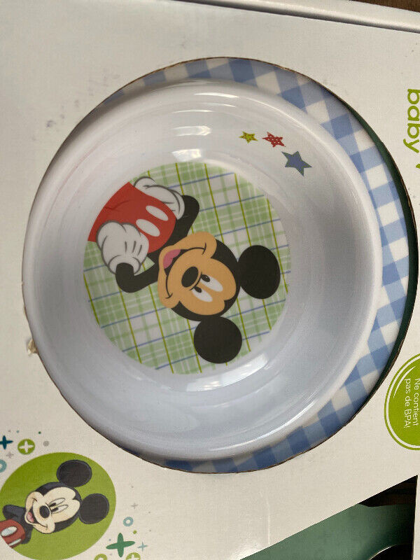 Disney baby Mickey ustensile et asssiette bol vaisselle dinnerwa dans Vaisselle et articles de cuisine  à Longueuil/Rive Sud - Image 2