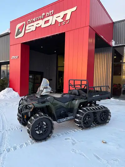 Polaris Big Boss 6x6 2026 Rack Yukon Poignée chauffante Pare brise Et kit de chenilles en acier 4 sa...