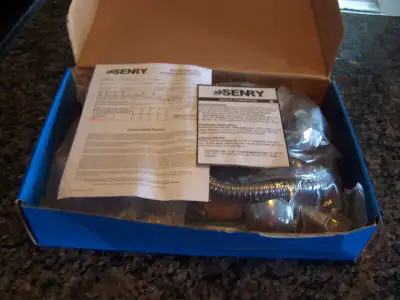 This contemporary brand new faucet by Senry® features a DIAMOND™ seal technology that reduces leak p...